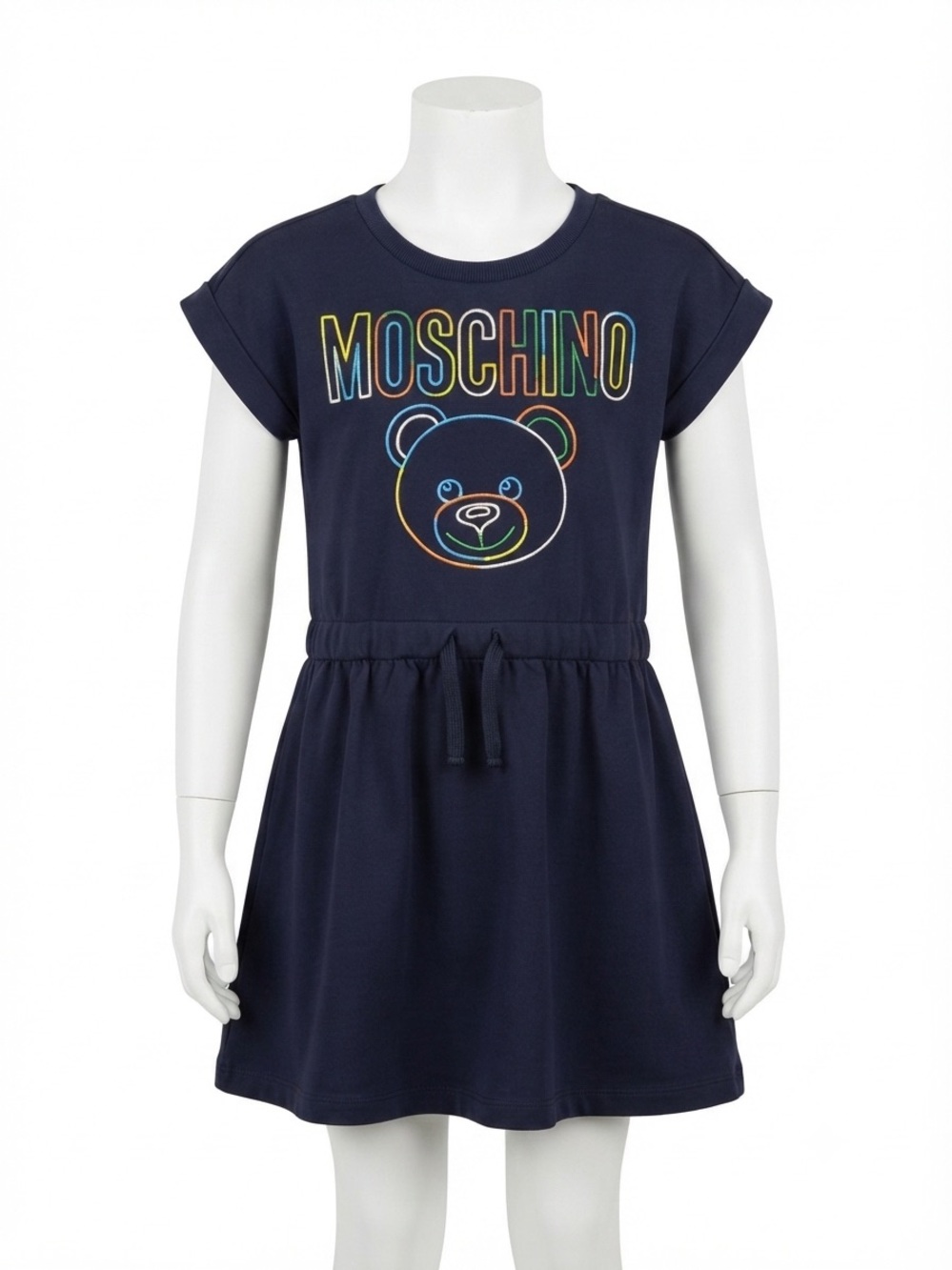 Moschino Kids Teddy Bear Logo Dress | Navy | Size 8 Years (128cm) | 2021